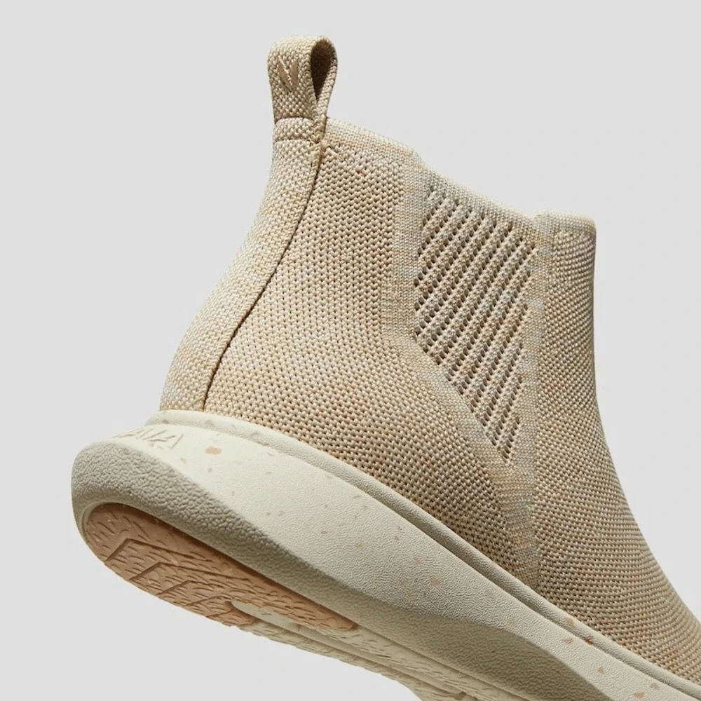 Vivaia Beige Knit Chelsea Boots Wate Repellent‎ Slip On Ankle Booties Size 8